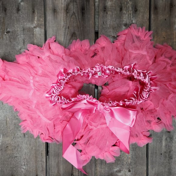 Girls Fluffy Petti Skirt, Size: M (2T-4T) Tutu Skirt, Color: Hot Pink - Picture 2 of 2